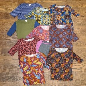 LuLaRoe Fall dress bundle size XS, 10 dresses